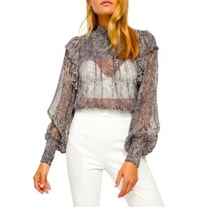 FREE PEOPLE Roma Blouse NWT Small Snake Combo